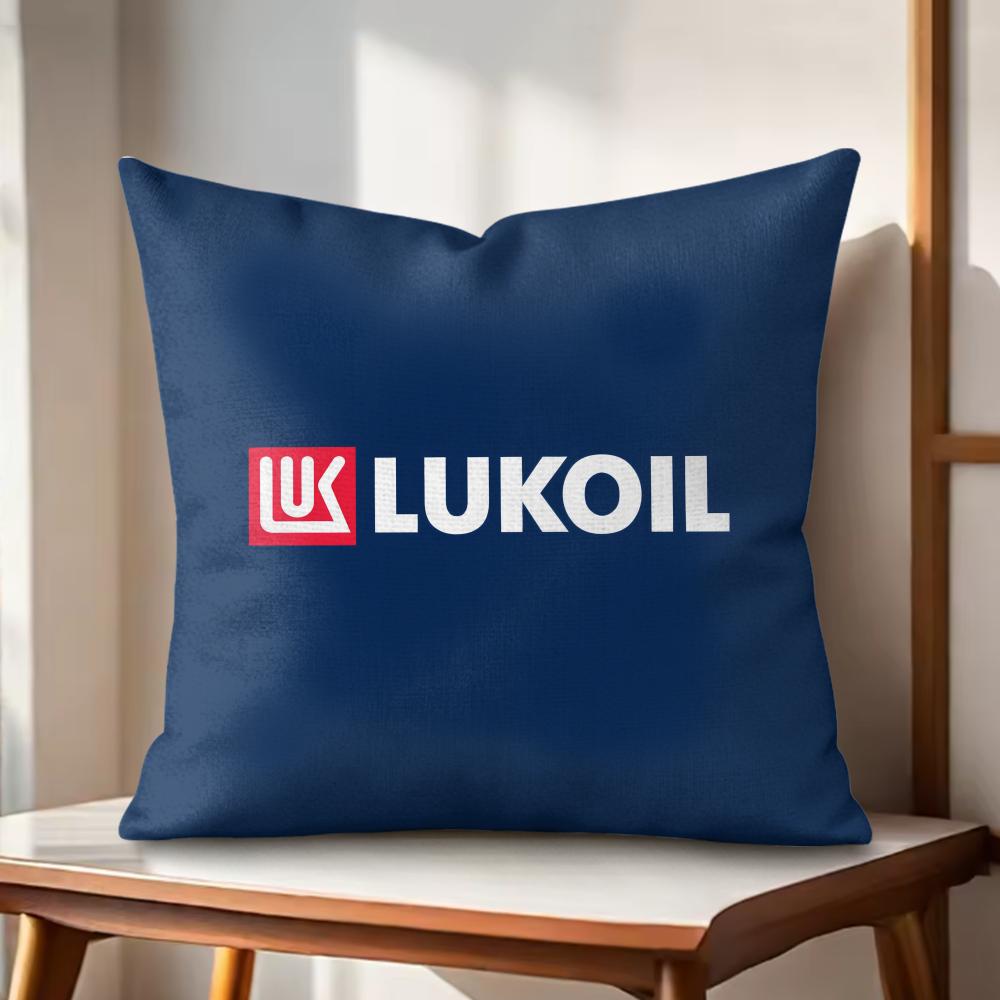 Fashion LLukoil Cushion Cover Natural Linen Organic Fabric DoubleSided Printing Couch Pillow Covers Home Decor