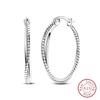 Charms Double Hoop Earrings For Women 100% 925 Silver Cubic Zircon Heart Star Moon Earrings Elegant Birthday Jewelry Gifts