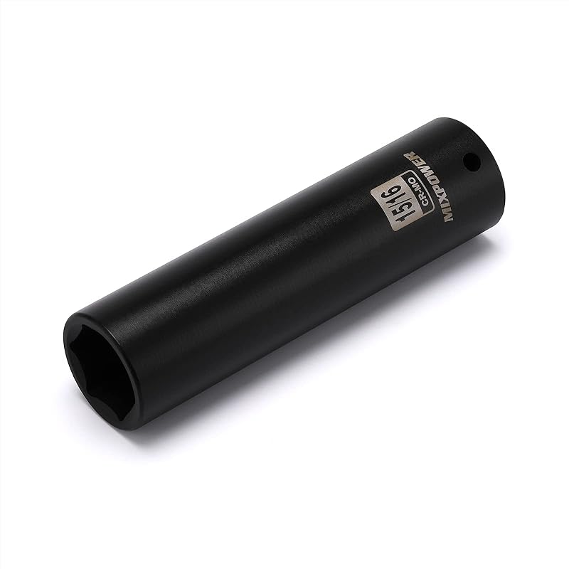MIXPOWER 1/2" Привод. x 3/4 дюйма, Сверхдлинная, Глубокая, 6-гранная, Ударная, Легированная Сталь Cr-Mo, Дизайн с Радиусными Углами, Двойная Маркировка Размеров, Длина 5 дюймов