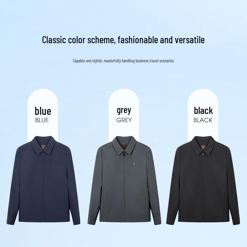 Мужская легкая куртка в стиле business casual с вышивкой