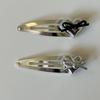 Mosxe Heart & Ribbon Hair Pin (2color/2pices Set)
