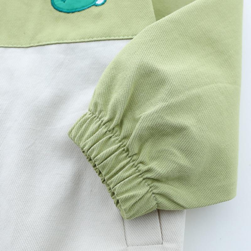 Весенняя одежда для младенцев, наряды для детей от 6 до 12 месяцев, куртки с капюшоном и застежкой-молнией «Динозавр», футболки, штаны, комплекты для малышей, детский спортивный костюм Bebe