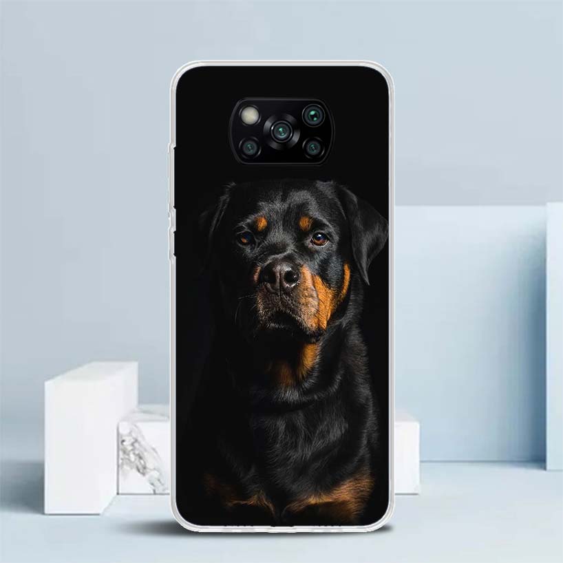 Rottweiler Dog Soft Cover for Xiaomi Poco F7 Ultra X7 X6 X5 Pro M7 Phone Case Redmi 15 15C 13 13C 12 12C 10 10C Print Shell Poco
