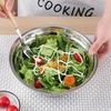 Кастрюля из нержавеющей стали, пищевая, миска для смешивания салатов, кухонные инструменты для приготовления пищи