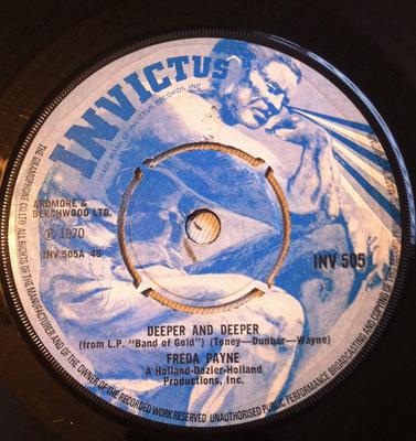 7-дюймовая пластинка FREDA PAYNE - Deeper And Deeper INV505 Invictus 1970 UK Соул/Фанк Б/У