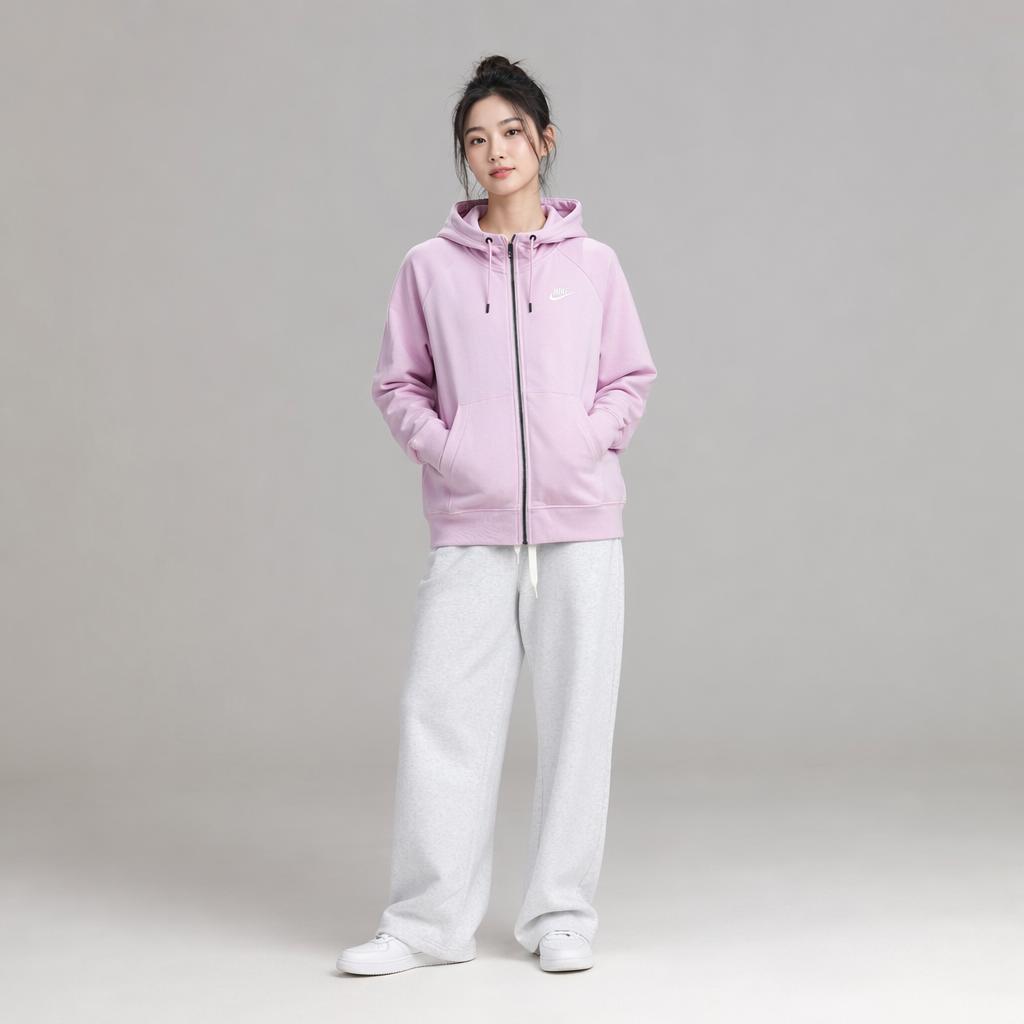 Nike Женская куртка с капюшоном на молнии, удобная, с длинным рукавом, артикул BV3343-663