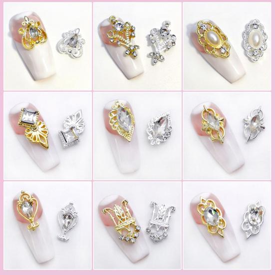10 шт. декоративные долговечные великолепные ретро роскошные искусственные кристаллы стиль нейл-арта подвески аксессуары для ногтей