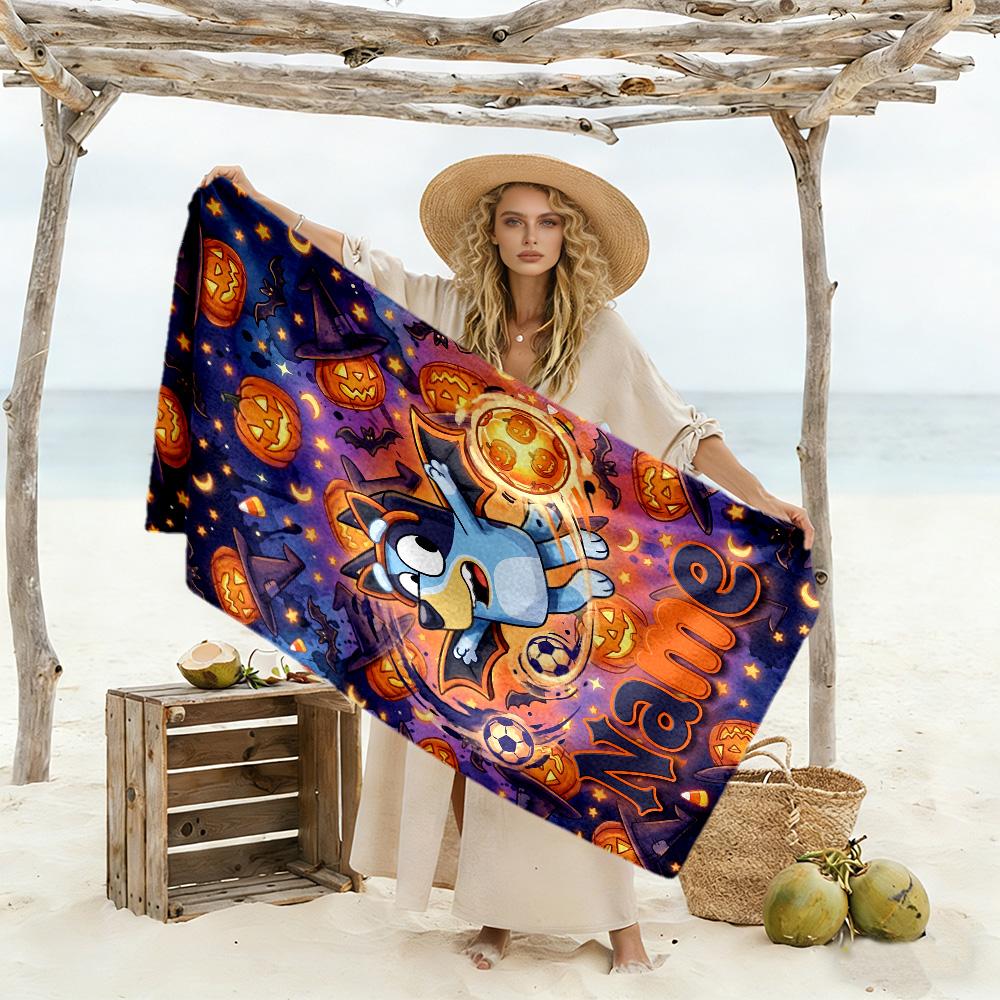 Soccer Fun Blue Bingo Personalized Text Beach Towel Soft Durable Quick-Dry Portable for SwimmingBeachCamping Travel Beach AccessoriesGym