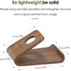 SAMDI Cell Phone Stand, iPhone Wood Dock: Cradle, Holder for Switch All Android Smartphone, iPhone 6 6s 7 8 X Plus 5 5s 5c Accessories Desk - ( Black