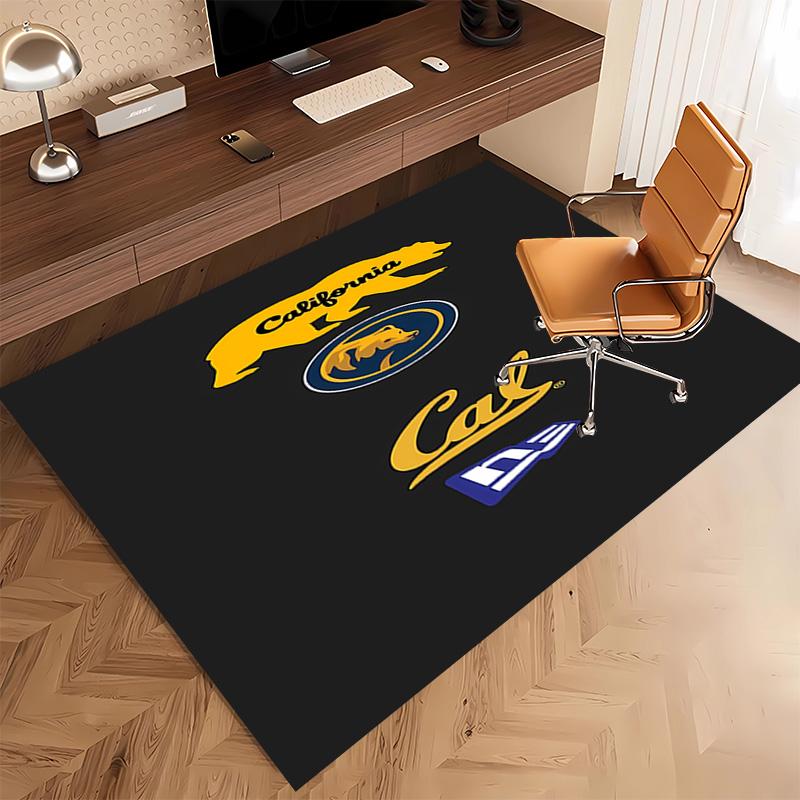 1pc California Golden Bears Print Area Rug - Soft, Washable Non-Slip Indoor Mat, Living Room, Home Office Decorative Rug,Office Decorative