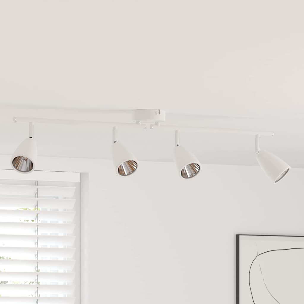Ceiling Spotlight with Adjustable Spotlights White 70 x 12.5 x 10.5 cm Metal