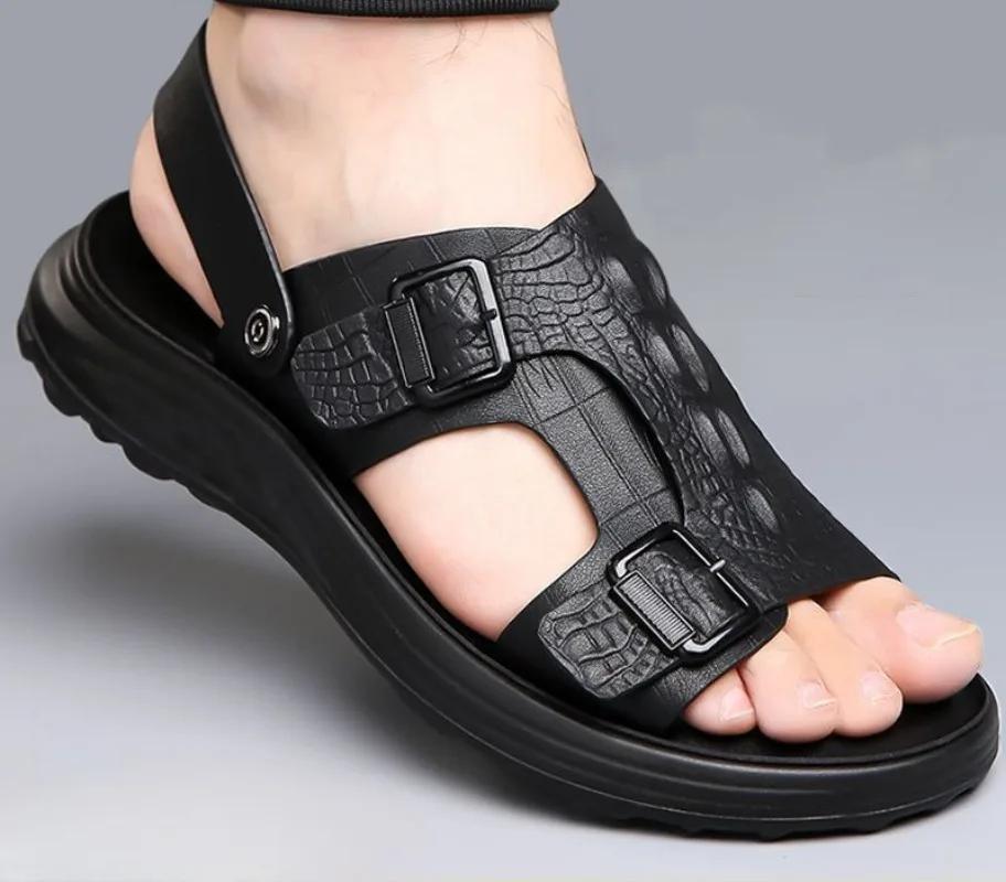 Обувь для мужчин Повседневная мягкая летняя обувь 2024 года Мужские сандалии Купить дешевую распродажу 2025 года Новые модели с открытым носком Дышащие ликвидационные стили Тенденции