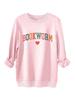 European Independent Casual Women's Bookworm Plush Sweatshirt