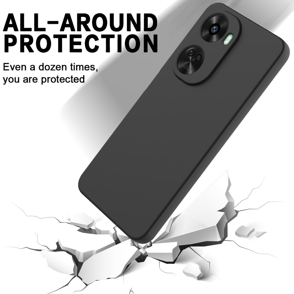 Противоударный чехол из жидкого силикона для Huawei Nova 12 SE 4G/nova 11 SE с ремешком для руки