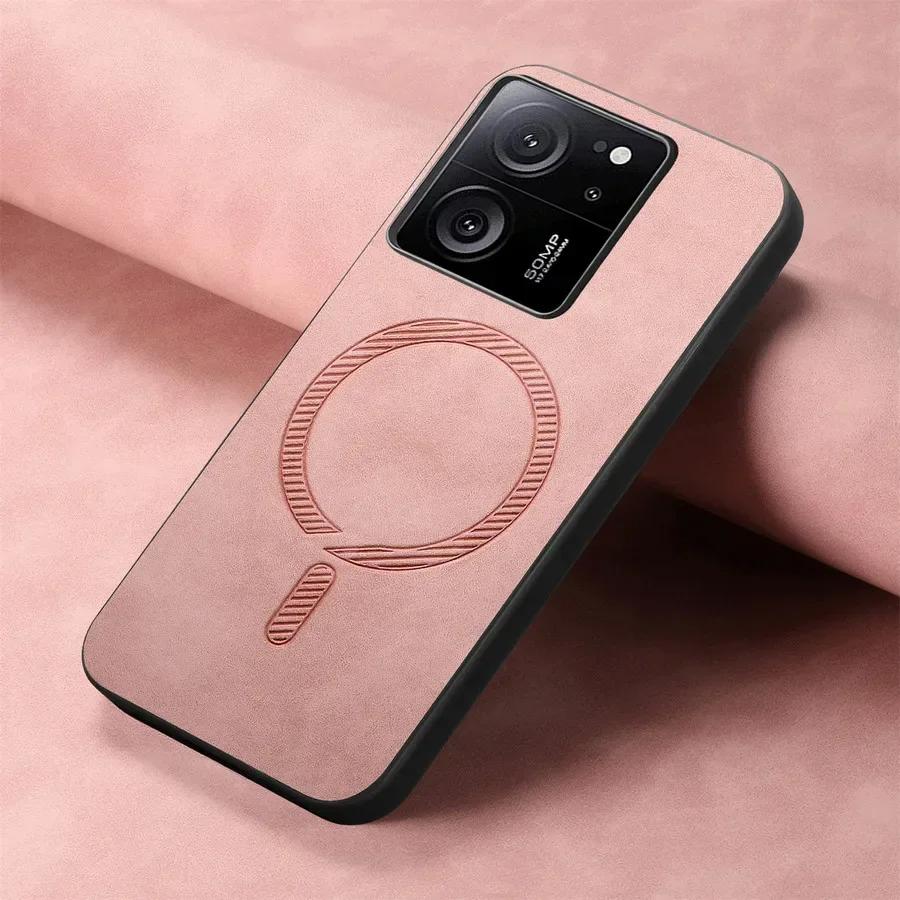 Чехол для Xiaomi 14T Pro 14 T с поддержкой Magsafe, магнитная кожаная задняя крышка для Xiaomi 14 Ultra Mi14T Pro 13T 15 Ultra 5G, корпус
