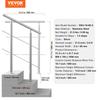 31.5in Handrails for Outdoor Steps 2 Crossbars Staircase for Porch Deck