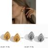 Geometric Stainless Steel Earrings For Women With Pvd Finish For Trendy Fashion