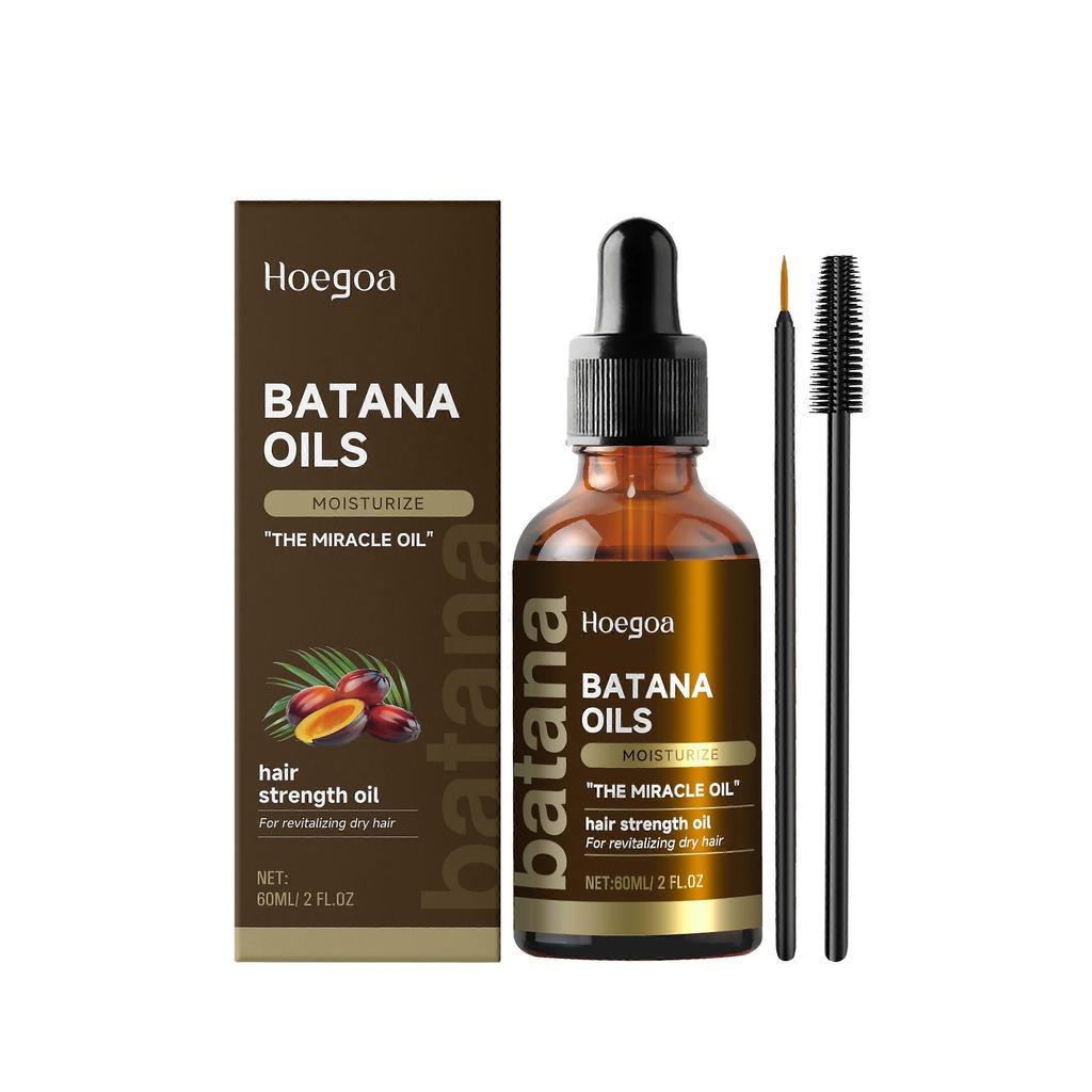 Hoegoa Batana Hair Care Essential Oil Reduces Fragile Hair, Making It Smooth, Shiny, Naturally Fluffy And Not Frizzy