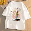 Футболка с коротким рукавом из хлопка American Tide Printed, женская летняя свободная уличная летняя футболка