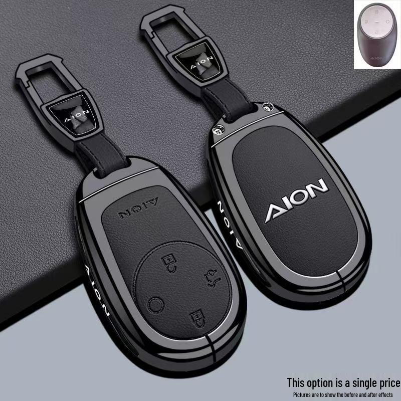 Стильный чехол для ключей для моделей Trumpchi Aion с кожаными акцентами и зажимом