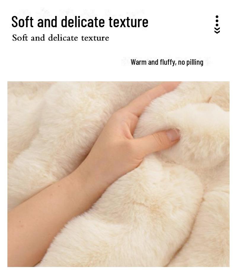 Ковер из искусственного меха кролика Bubble Velvet – толстый пух для гостиной, спальни и татами, идеально подходит для осени и зимы.