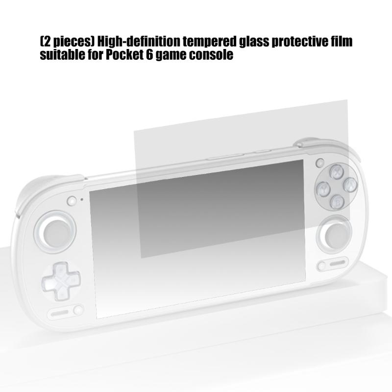2 шт. Закаленное стекло Защитная пленка для экрана для игровой консоли Retroid Pocket 6 Защитная пленка для экрана Ударопрочная пленка для геймпада