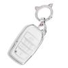 ZANEKO Alphard Key Case Compatible Toyota Alphard 30 Series Early Period Key Cover 6 Buttons (Cute Cat Ears, White)