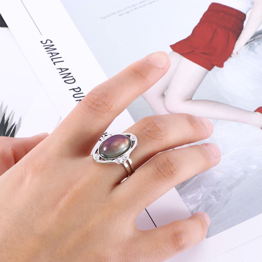 Funny Kids Adult Feeling Control Chic Adjustable Vintage Mood Changing Color Ring Temperature