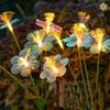 LED Fiber Optic Double Flower Lawn Lamp Festival Garden Layout Floor Lamp Outdoor Waterproof Fiber Optic Lantern