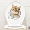 DIY Cat Wall Decal 3D Toilet Seat Decal Creative Cat Toilet Sticker  Wall Decor