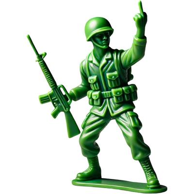 Funny Green Army Men Middle Finger Figures, Funny Blue Green Navy Middle Finger Character Classic Soldier Ornament, Novelty Mini Soldier Statue