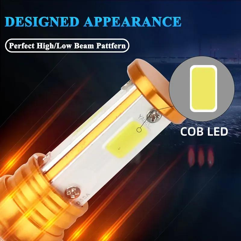 Светодиодные фары H4 LED BA20D LED P15D для мотоциклов, прожекторы, ближний и дальний свет, фара для скутера, автомобильные фары, аксессуары для мотоциклов
