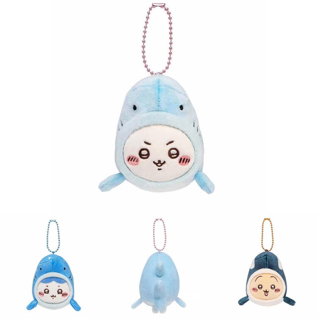 Милый плюшевый брелок-мишка в японском стиле в костюме кита