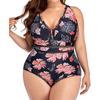 Swimsuit One Piece Large Size Swimwear Women Beachwear Printed Summer Bathing Suit Female 5XL