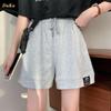Sports Shorts Women's Summer Loose Outerwear Running Casual A-line Wide Leg High Waist Slim Cotton Student Hot Pants