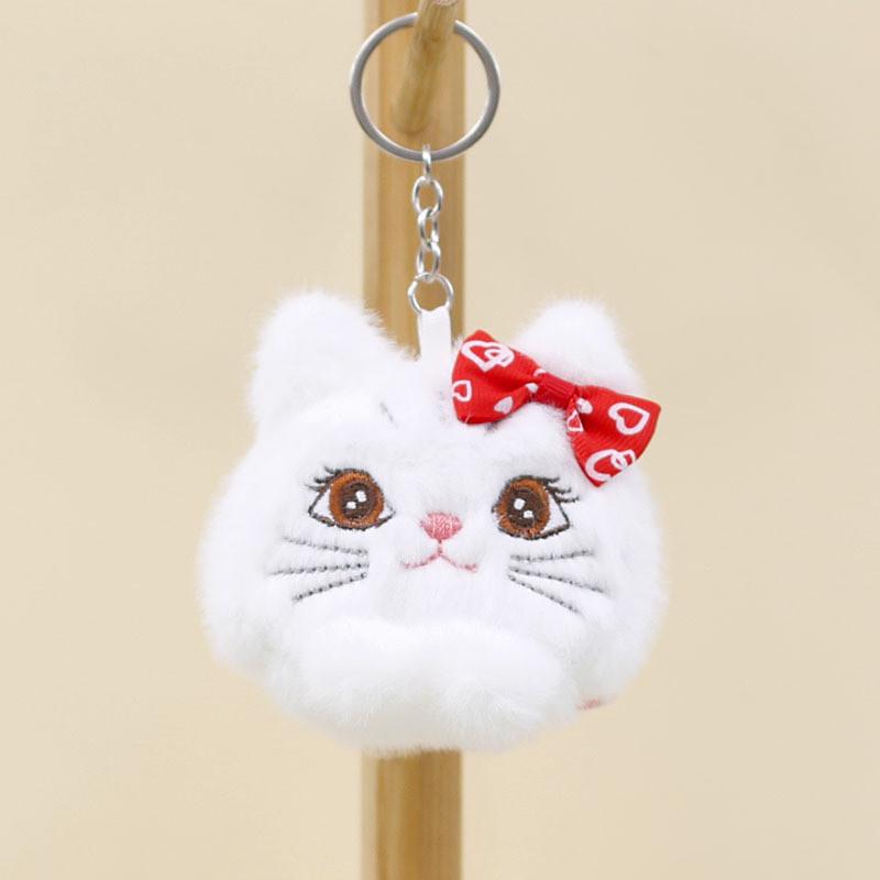 Adorable Cute Plush Cat Keychain Charming Kitty Doll Couple Bag Pendant