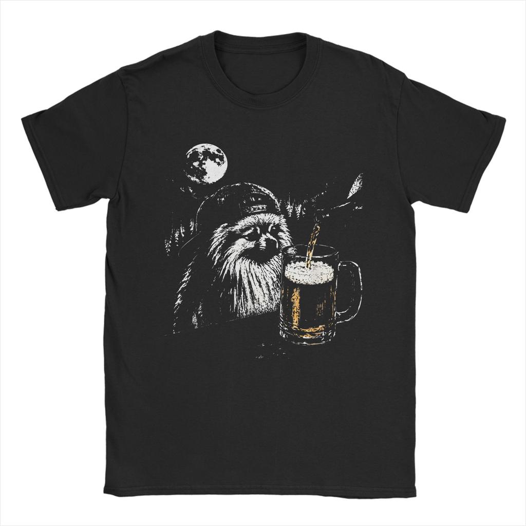 Unisex Unisex Tshirt Funny Patriotic Pomeranian Dog Drinking Beer American Pure Cotton Tees T Shirts Crewneck Clothing Plus Size