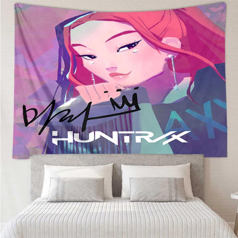 Kpop Hunter11 Tapestry for Bedroom Aesthetic Classroom Tapestries Wall Hanging for Living Room Dorm Office,Ideal Creative Gift