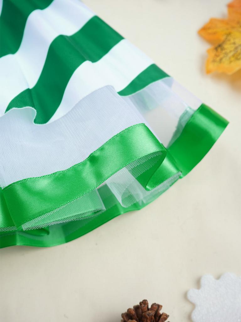 Костюм Санта-Клауса для девочек, конфетная трость, полосатое танцевальное платье-пачка с блестками, купальник для фигурного катания на коньках, платье для катания на роликах