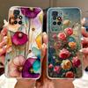 For Xiaomi Redmi 10 2022 Elegant Floral Butterfly Phone Case For Redmi10 Prime 2022 Soft Silicone TPU Cases
