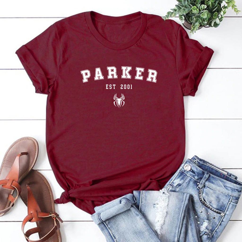Parker Est 2001 T-Shirt Tom Holland Shirt Superhero Shirts Gift for Fans Unisex Graphic Tee Summer Top Short Sleeve Unisex Tshirt Unisex
