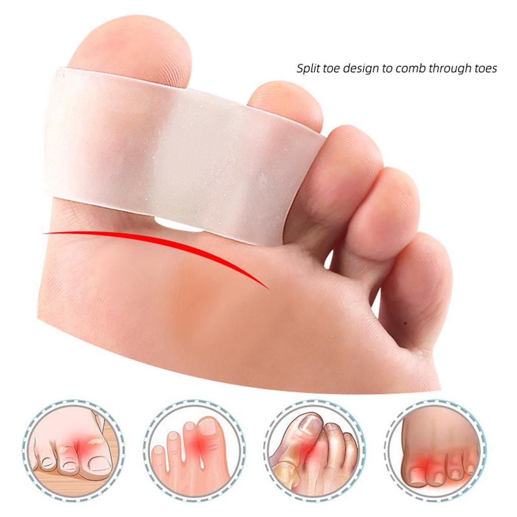 Регулируемые силиконовые разделители пальцев ног при косточке (hallux valgus) 2 шт. Гибкая конструкция для разных размеров обуви. Поддержка в течение всего дня.