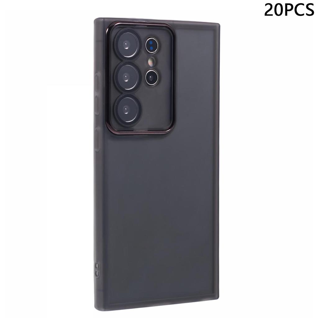 Bulk Purchasing 20Pcs For Samsung Galaxy S24 Ultra Case Electroplated Camera Frame TPU Phone Cover Precise Cutouts