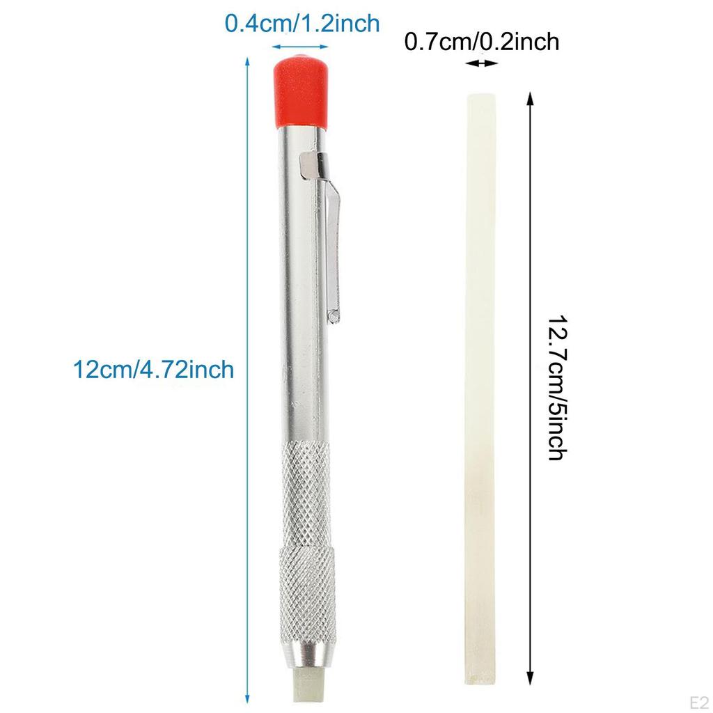 2Pcs Soapstone Holders,6 Round Pencil Refills Making Scribing Marker Pen Welding Tools