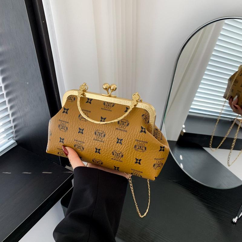 Персонализированная маленькая квадратная сумка с застежкой, модная сумочка, цепочка с принтом в иностранном стиле, сумка через плечо, сумка-мессенджер, женская сумка.