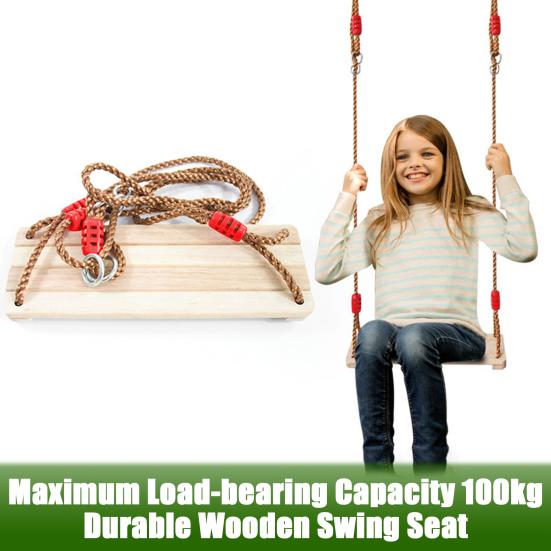 Деревянные качели для взрослых и детей, уличные пасторальные качели с регулируемым тросом 100 кг