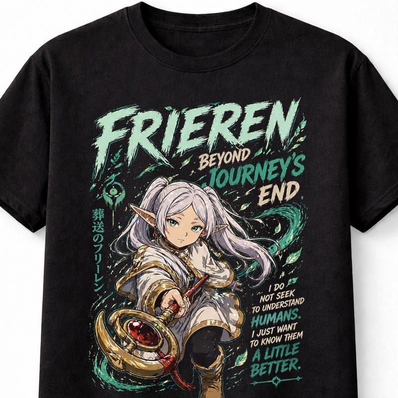 Frieren Beyond Journeys End Anime Elf Mage Fantasy Graphic Unisex TShirt