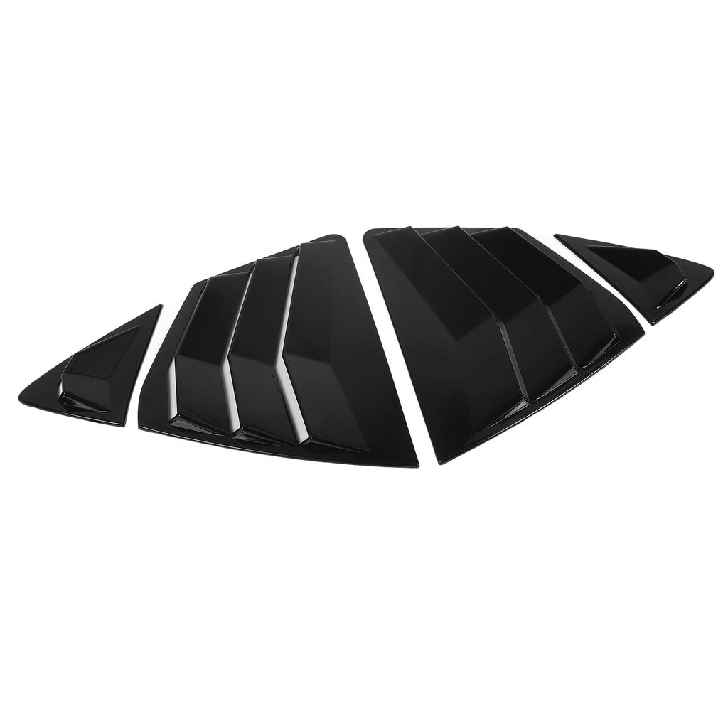 1 Pair Rear Side Window Louver Sturdy ABS Left Right Side Window Shutter Cover Trim for Camry XV80 Glossy Black