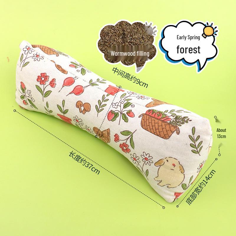 Triangular Buckwheat Neck and Lumbar Support All-Cotton Mugwort Pillow