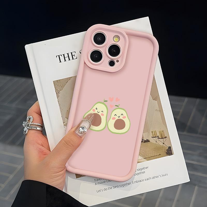 Милый чехол для телефона с рисунком авокадо, подходит для iPhone 17 16 15 14 13 12 11 Pro/Max/Plus, противоударная задняя крышка